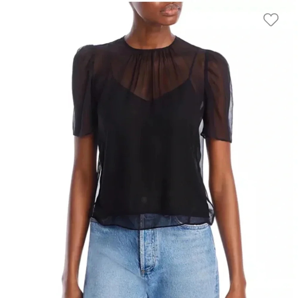 Generation Love Abella Silk Puff Sleeve Top, NWT